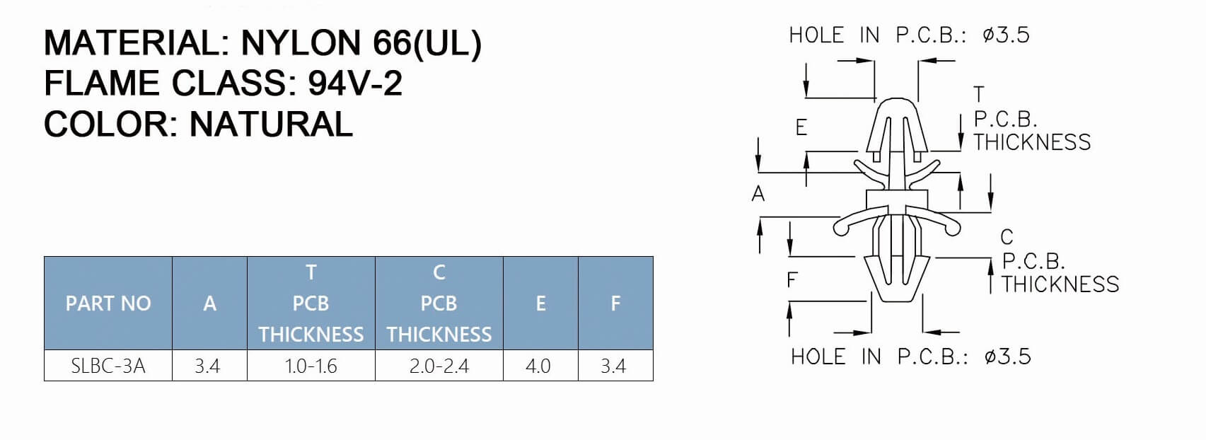 PCB Standoff SLBC-3A